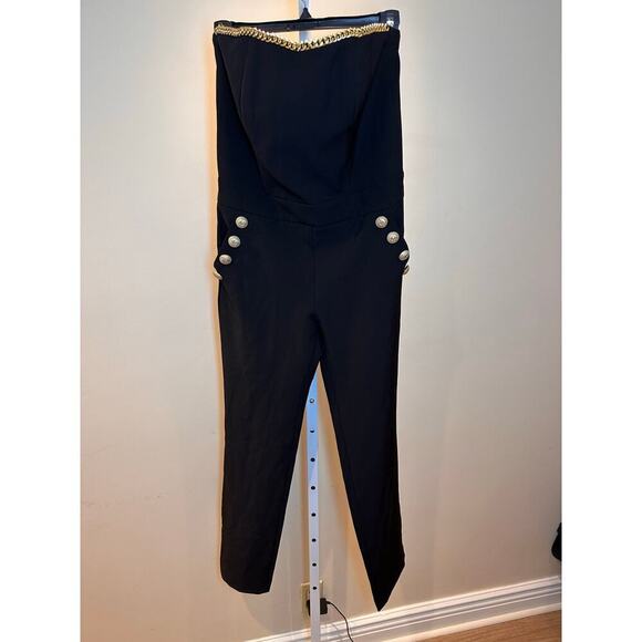 NWOT Generation Love Alexis Crepe Jumpsuit Black size XS - Picture 4 of 8